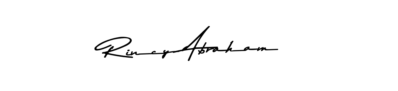 Design your own signature with our free online signature maker. With this signature software, you can create a handwritten (Asem Kandis PERSONAL USE) signature for name Rincy Abraham. Rincy Abraham signature style 9 images and pictures png