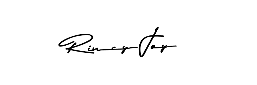 Create a beautiful signature design for name Rincy Joy. With this signature (Asem Kandis PERSONAL USE) fonts, you can make a handwritten signature for free. Rincy Joy signature style 9 images and pictures png