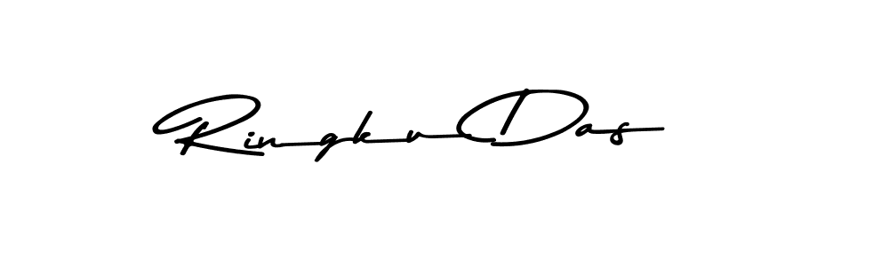 How to make Ringku Das name signature. Use Asem Kandis PERSONAL USE style for creating short signs online. This is the latest handwritten sign. Ringku Das signature style 9 images and pictures png