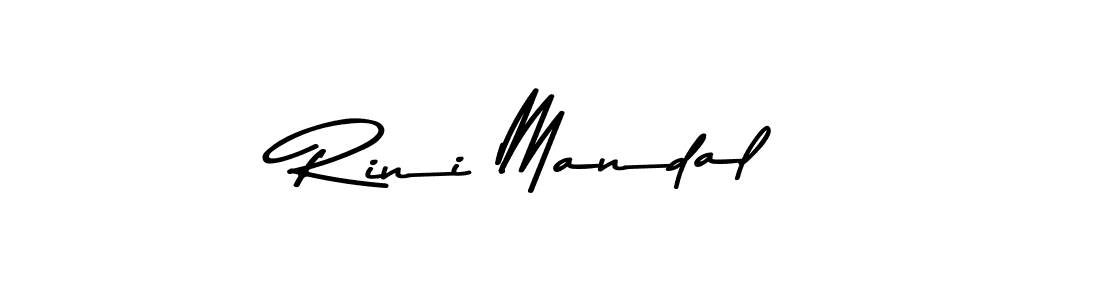 Create a beautiful signature design for name Rini Mandal. With this signature (Asem Kandis PERSONAL USE) fonts, you can make a handwritten signature for free. Rini Mandal signature style 9 images and pictures png
