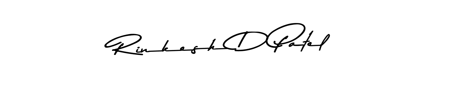Also You can easily find your signature by using the search form. We will create Rinkesh D Patel name handwritten signature images for you free of cost using Asem Kandis PERSONAL USE sign style. Rinkesh D Patel signature style 9 images and pictures png
