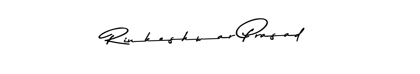 Create a beautiful signature design for name Rinkeshwar Prasad. With this signature (Asem Kandis PERSONAL USE) fonts, you can make a handwritten signature for free. Rinkeshwar Prasad signature style 9 images and pictures png