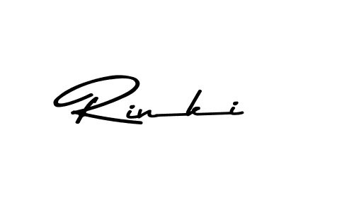 Design your own signature with our free online signature maker. With this signature software, you can create a handwritten (Asem Kandis PERSONAL USE) signature for name Rinki. Rinki signature style 9 images and pictures png