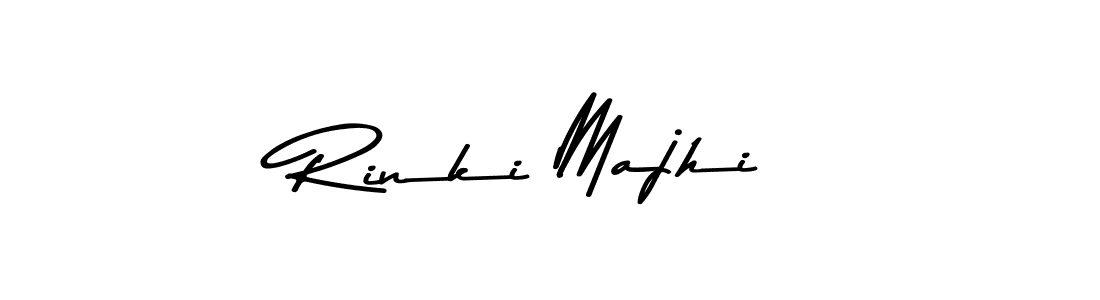 Create a beautiful signature design for name Rinki Majhi. With this signature (Asem Kandis PERSONAL USE) fonts, you can make a handwritten signature for free. Rinki Majhi signature style 9 images and pictures png