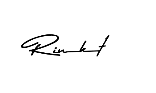 How to make Rinkt name signature. Use Asem Kandis PERSONAL USE style for creating short signs online. This is the latest handwritten sign. Rinkt signature style 9 images and pictures png