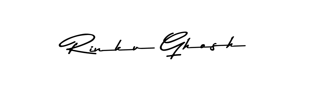 Make a beautiful signature design for name Rinku Ghosh. With this signature (Asem Kandis PERSONAL USE) style, you can create a handwritten signature for free. Rinku Ghosh signature style 9 images and pictures png