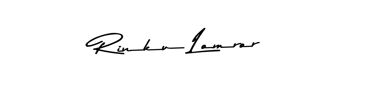 Make a beautiful signature design for name Rinku Lomror. With this signature (Asem Kandis PERSONAL USE) style, you can create a handwritten signature for free. Rinku Lomror signature style 9 images and pictures png