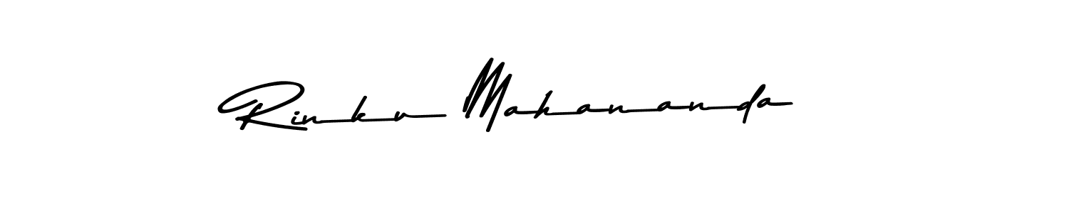 Design your own signature with our free online signature maker. With this signature software, you can create a handwritten (Asem Kandis PERSONAL USE) signature for name Rinku Mahananda. Rinku Mahananda signature style 9 images and pictures png