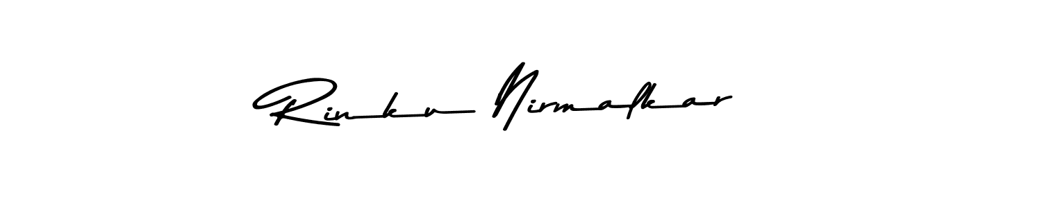 Also You can easily find your signature by using the search form. We will create Rinku Nirmalkar name handwritten signature images for you free of cost using Asem Kandis PERSONAL USE sign style. Rinku Nirmalkar signature style 9 images and pictures png