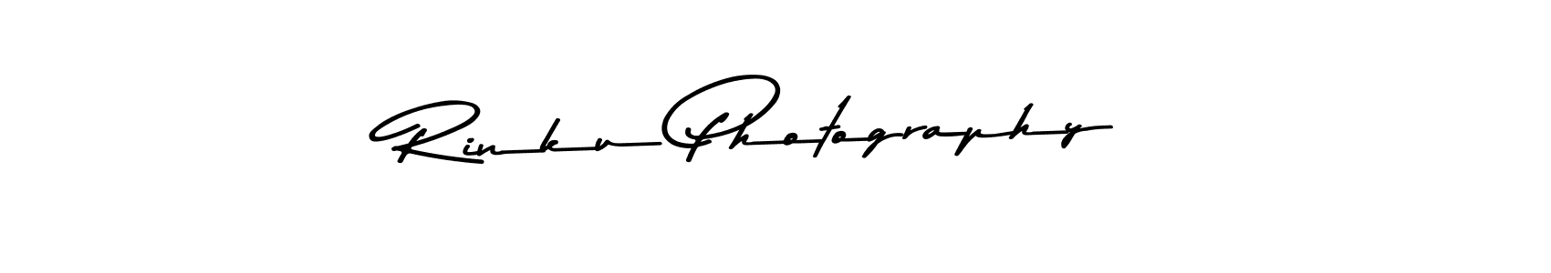 Create a beautiful signature design for name Rinku Photography. With this signature (Asem Kandis PERSONAL USE) fonts, you can make a handwritten signature for free. Rinku Photography signature style 9 images and pictures png