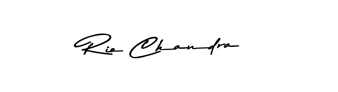 Create a beautiful signature design for name Rio Chandra. With this signature (Asem Kandis PERSONAL USE) fonts, you can make a handwritten signature for free. Rio Chandra signature style 9 images and pictures png