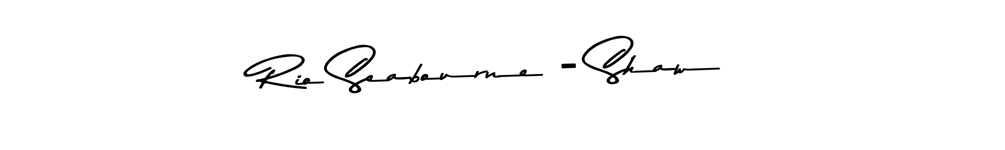 The best way (Asem Kandis PERSONAL USE) to make a short signature is to pick only two or three words in your name. The name Rio Seabourne - Shaw include a total of six letters. For converting this name. Rio Seabourne - Shaw signature style 9 images and pictures png