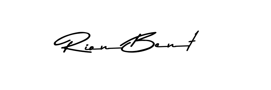 How to make Rion Bent name signature. Use Asem Kandis PERSONAL USE style for creating short signs online. This is the latest handwritten sign. Rion Bent signature style 9 images and pictures png