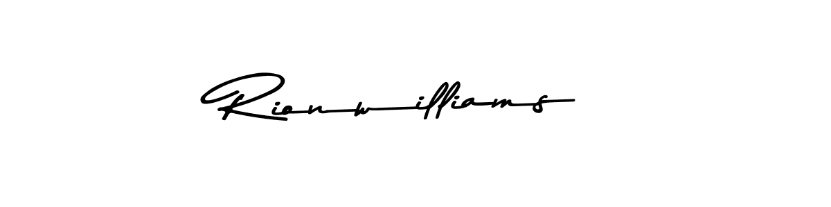 Use a signature maker to create a handwritten signature online. With this signature software, you can design (Asem Kandis PERSONAL USE) your own signature for name Rionwilliams. Rionwilliams signature style 9 images and pictures png