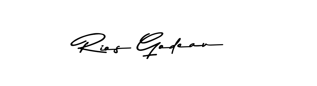 Make a beautiful signature design for name Rios Godeau. With this signature (Asem Kandis PERSONAL USE) style, you can create a handwritten signature for free. Rios Godeau signature style 9 images and pictures png