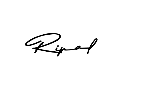 Use a signature maker to create a handwritten signature online. With this signature software, you can design (Asem Kandis PERSONAL USE) your own signature for name Ripal. Ripal signature style 9 images and pictures png