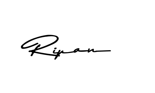 Make a beautiful signature design for name Ripan. With this signature (Asem Kandis PERSONAL USE) style, you can create a handwritten signature for free. Ripan signature style 9 images and pictures png