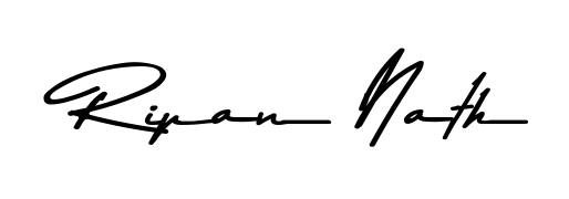 The Asem Kandis PERSONAL USE handwriting style adds charm and authenticity to name Ripan Nath. A wonderful choice for personal thank-you notes. Ripan Nath signature style 9 images and pictures png