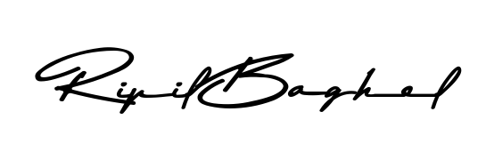 Create a beautiful signature design for name Ripil Baghel. With this signature (Asem Kandis PERSONAL USE) fonts, you can make a handwritten signature for free. Ripil Baghel signature style 9 images and pictures png