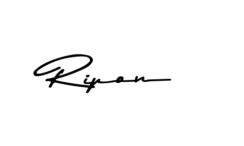 Create a beautiful signature design for name Ripon. With this signature (Asem Kandis PERSONAL USE) fonts, you can make a handwritten signature for free. Ripon signature style 9 images and pictures png