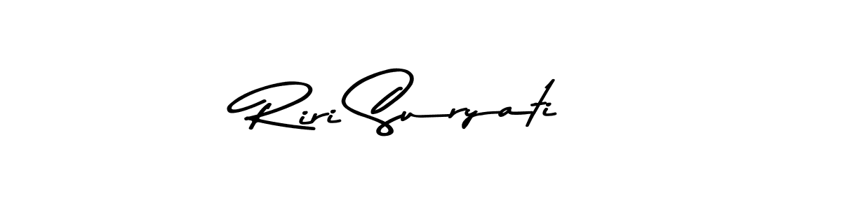 Riri Suryati stylish signature style. Best Handwritten Sign (Asem Kandis PERSONAL USE) for my name. Handwritten Signature Collection Ideas for my name Riri Suryati. Riri Suryati signature style 9 images and pictures png