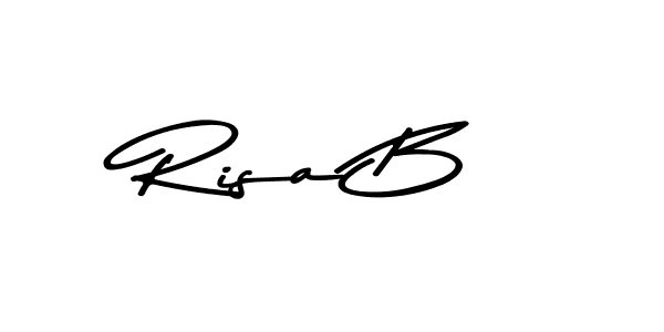 Design your own signature with our free online signature maker. With this signature software, you can create a handwritten (Asem Kandis PERSONAL USE) signature for name Risa B. Risa B signature style 9 images and pictures png