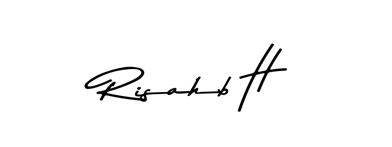 Asem Kandis PERSONAL USE is a professional signature style that is perfect for those who want to add a touch of class to their signature. It is also a great choice for those who want to make their signature more unique. Get Risahb H name to fancy signature for free. Risahb H signature style 9 images and pictures png