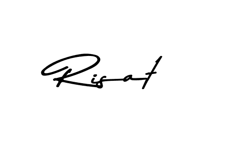 Use a signature maker to create a handwritten signature online. With this signature software, you can design (Asem Kandis PERSONAL USE) your own signature for name Risat. Risat signature style 9 images and pictures png