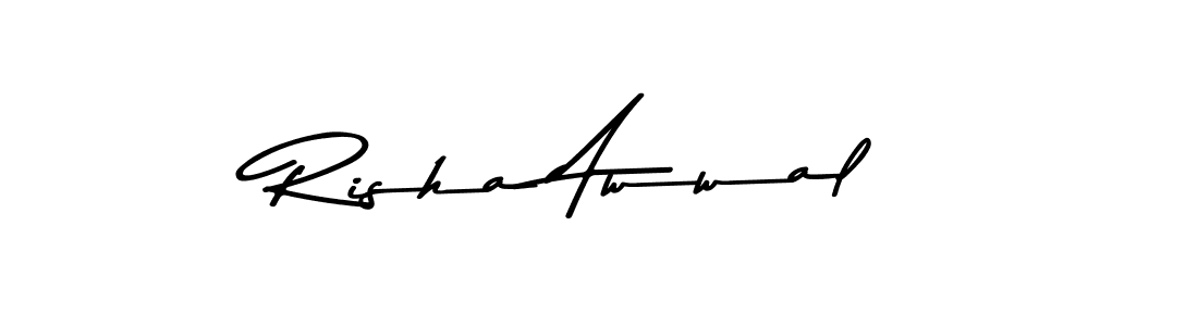 Use a signature maker to create a handwritten signature online. With this signature software, you can design (Asem Kandis PERSONAL USE) your own signature for name Risha Awwal. Risha Awwal signature style 9 images and pictures png