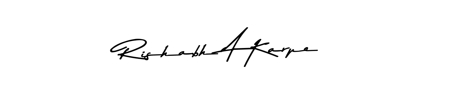 How to make Rishabh A Karpe signature? Asem Kandis PERSONAL USE is a professional autograph style. Create handwritten signature for Rishabh A Karpe name. Rishabh A Karpe signature style 9 images and pictures png