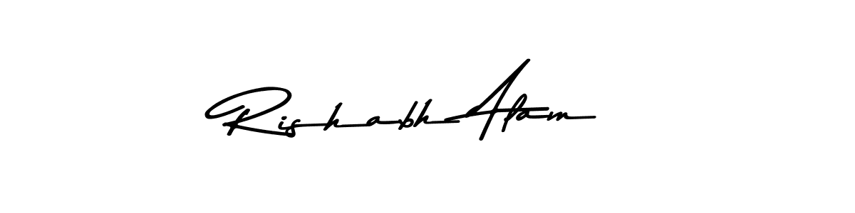 This is the best signature style for the Rishabh Alam name. Also you like these signature font (Asem Kandis PERSONAL USE). Mix name signature. Rishabh Alam signature style 9 images and pictures png