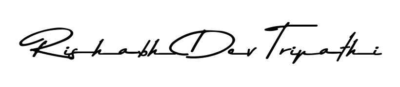 Transform the name Rishabh Dev Tripathi into a signature masterpiece using Asem Kandis PERSONAL USE font. Ideal for photographers, artists, and creators looking for watermarks. Rishabh Dev Tripathi signature style 9 images and pictures png