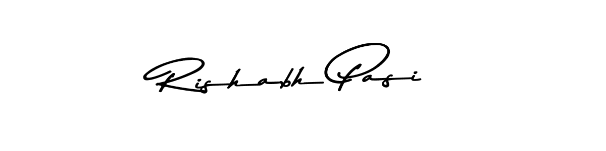 Make a beautiful signature design for name Rishabh Pasi. With this signature (Asem Kandis PERSONAL USE) style, you can create a handwritten signature for free. Rishabh Pasi signature style 9 images and pictures png