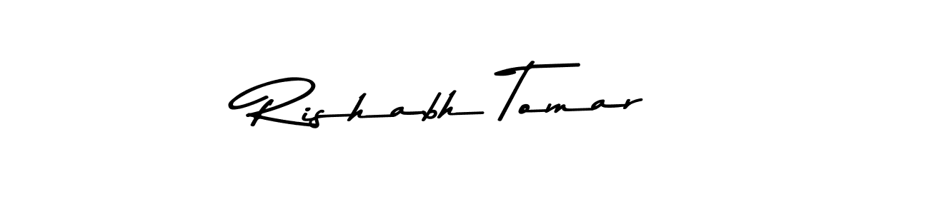 The best way (Asem Kandis PERSONAL USE) to make a short signature is to pick only two or three words in your name. The name Rishabh Tomar include a total of six letters. For converting this name. Rishabh Tomar signature style 9 images and pictures png