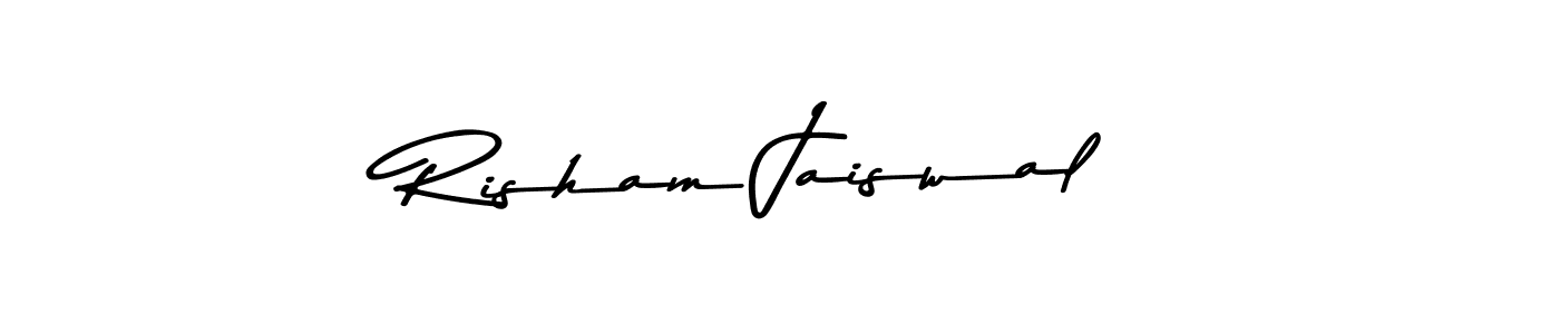 You should practise on your own different ways (Asem Kandis PERSONAL USE) to write your name (Risham Jaiswal) in signature. don't let someone else do it for you. Risham Jaiswal signature style 9 images and pictures png