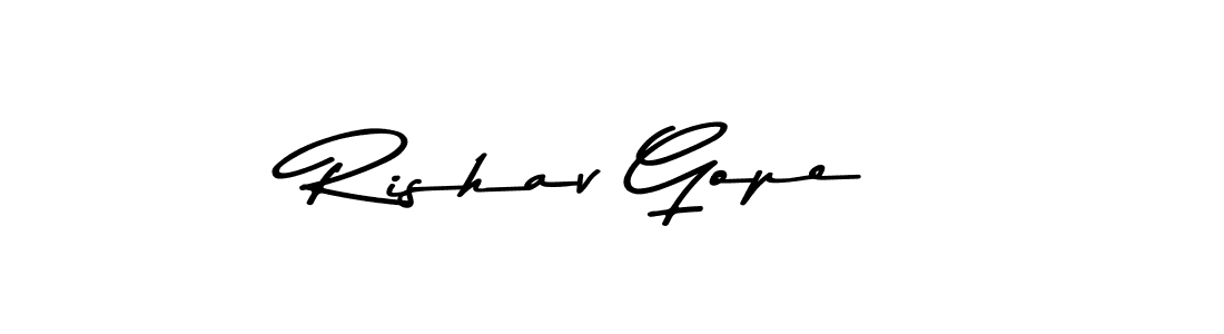 Rishav Gope stylish signature style. Best Handwritten Sign (Asem Kandis PERSONAL USE) for my name. Handwritten Signature Collection Ideas for my name Rishav Gope. Rishav Gope signature style 9 images and pictures png