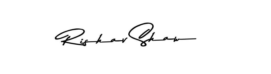 Design your own signature with our free online signature maker. With this signature software, you can create a handwritten (Asem Kandis PERSONAL USE) signature for name Rishav Shaw. Rishav Shaw signature style 9 images and pictures png