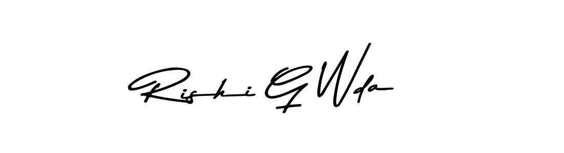 Create a beautiful signature design for name Rishi G Wda. With this signature (Asem Kandis PERSONAL USE) fonts, you can make a handwritten signature for free. Rishi G Wda signature style 9 images and pictures png