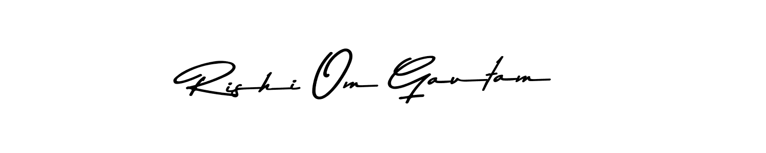 Make a beautiful signature design for name Rishi Om Gautam. With this signature (Asem Kandis PERSONAL USE) style, you can create a handwritten signature for free. Rishi Om Gautam signature style 9 images and pictures png