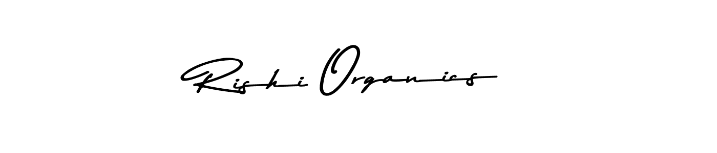 How to make Rishi Organics name signature. Use Asem Kandis PERSONAL USE style for creating short signs online. This is the latest handwritten sign. Rishi Organics signature style 9 images and pictures png