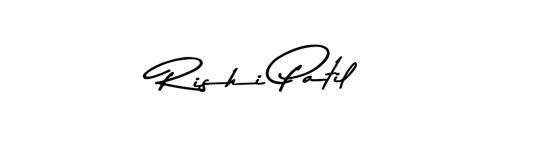 How to make Rishi Patil name signature. Use Asem Kandis PERSONAL USE style for creating short signs online. This is the latest handwritten sign. Rishi Patil signature style 9 images and pictures png