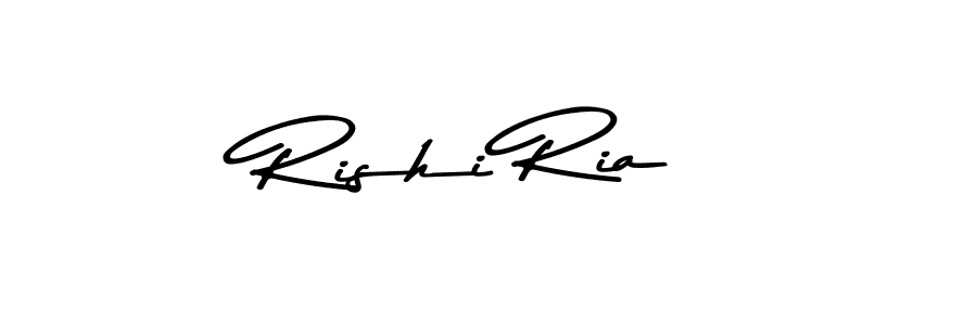 How to make Rishi Ria name signature. Use Asem Kandis PERSONAL USE style for creating short signs online. This is the latest handwritten sign. Rishi Ria signature style 9 images and pictures png