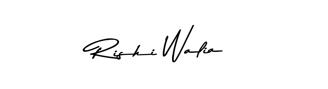 How to make Rishi Walia name signature. Use Asem Kandis PERSONAL USE style for creating short signs online. This is the latest handwritten sign. Rishi Walia signature style 9 images and pictures png
