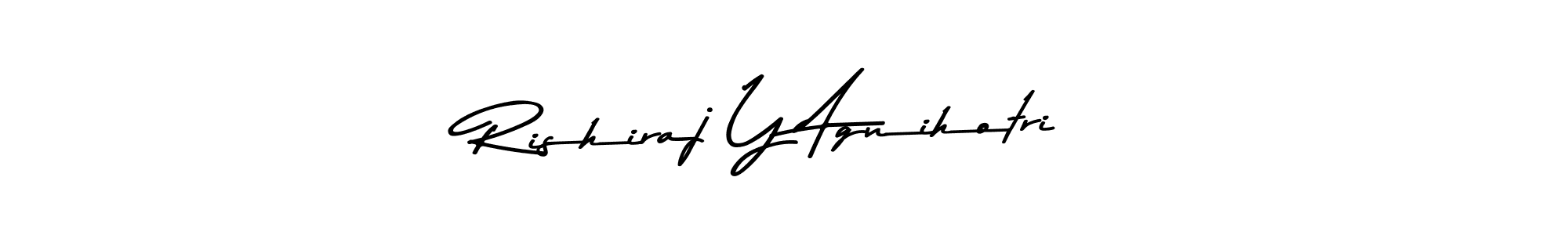 The best way (Asem Kandis PERSONAL USE) to make a short signature is to pick only two or three words in your name. The name Rishiraj Y Agnihotri include a total of six letters. For converting this name. Rishiraj Y Agnihotri signature style 9 images and pictures png