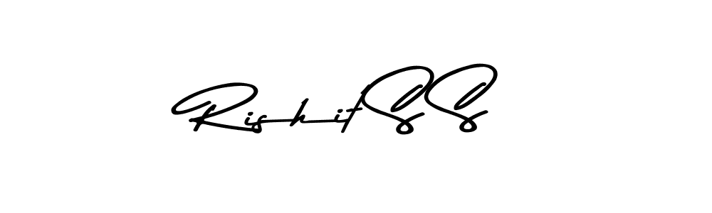 Make a beautiful signature design for name Rishit S S. With this signature (Asem Kandis PERSONAL USE) style, you can create a handwritten signature for free. Rishit S S signature style 9 images and pictures png