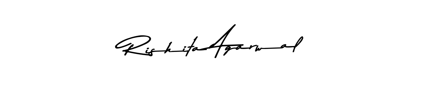 Rishita Agarwal stylish signature style. Best Handwritten Sign (Asem Kandis PERSONAL USE) for my name. Handwritten Signature Collection Ideas for my name Rishita Agarwal. Rishita Agarwal signature style 9 images and pictures png