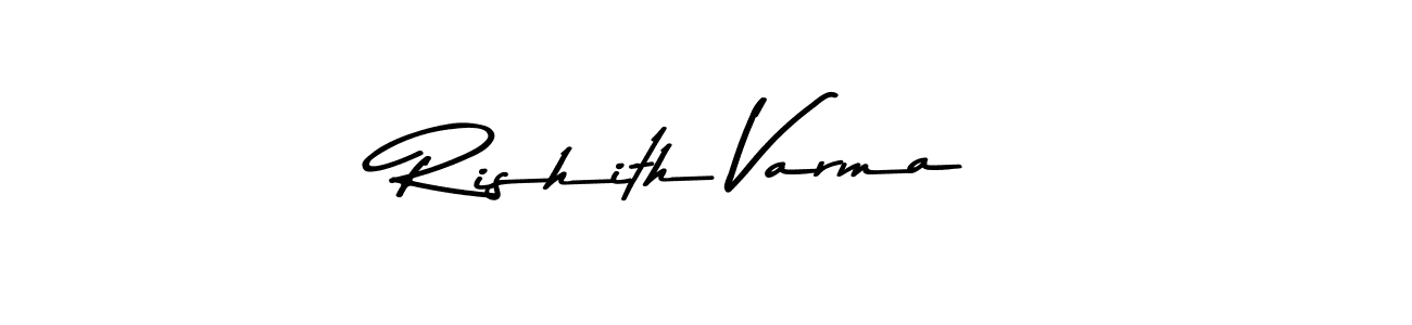 How to make Rishith Varma name signature. Use Asem Kandis PERSONAL USE style for creating short signs online. This is the latest handwritten sign. Rishith Varma signature style 9 images and pictures png