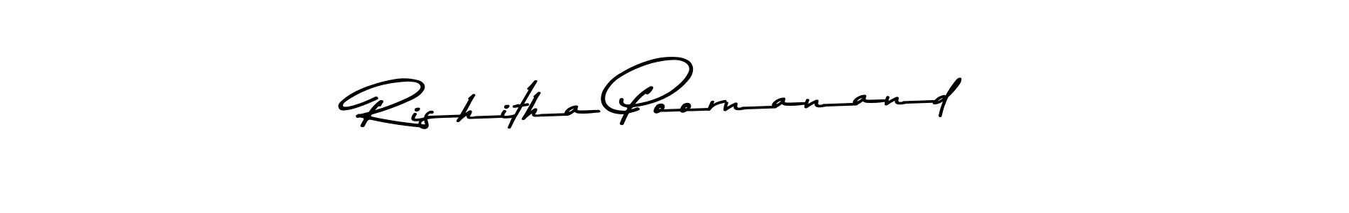 Rishitha Poornanand stylish signature style. Best Handwritten Sign (Asem Kandis PERSONAL USE) for my name. Handwritten Signature Collection Ideas for my name Rishitha Poornanand. Rishitha Poornanand signature style 9 images and pictures png