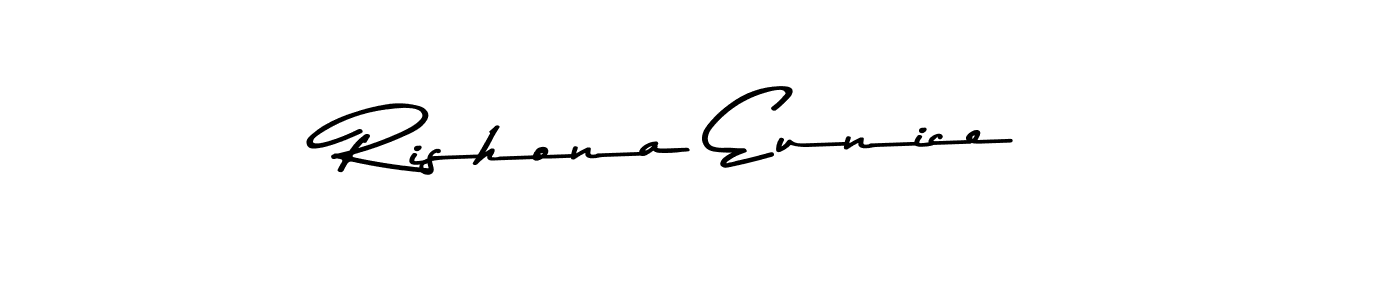 Here are the top 10 professional signature styles for the name Rishona Eunice. These are the best autograph styles you can use for your name. Rishona Eunice signature style 9 images and pictures png