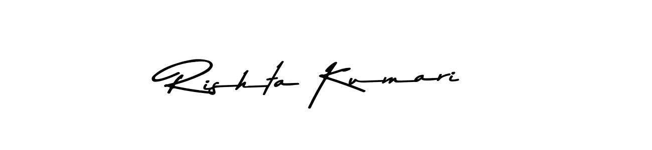 Create a beautiful signature design for name Rishta Kumari. With this signature (Asem Kandis PERSONAL USE) fonts, you can make a handwritten signature for free. Rishta Kumari signature style 9 images and pictures png